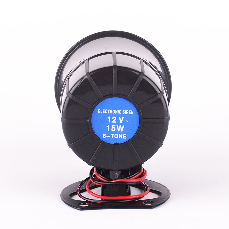 Bocina de sirena de alarma de seguridad para coche, alarma de carga para furgoneta y camión, 6 tonos, 12V,