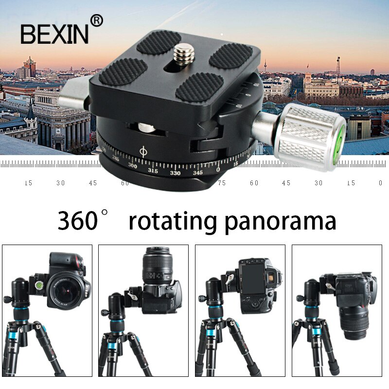 Mini camera clamp dslr quick release clamp tripod plate mount clip panoramic rotating clamp for arce adapter tripod camera