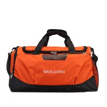 Professionelle Große Kapazität Sport Tasche Wasserdicht Casual Lagerung Gym Taschen Polyester Männer/Frauen Packable Duffle Reisetasche Mochila: Orange