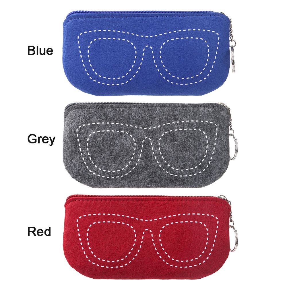 Zacht Vilt Brillenkoker Doos Zonnebril Zak Brillen Mouw Leesbril Rits Pouch Eyewear Protector