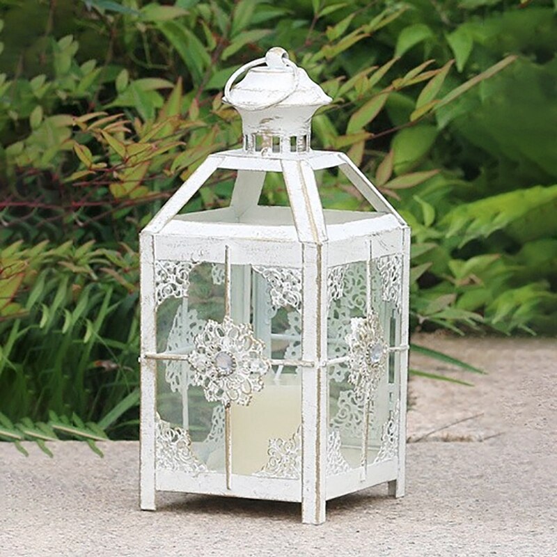 Linterna decorativa vela linterna de Metal Estilo Vintage linterna colgante para fiestas de bodas interior al aire libre