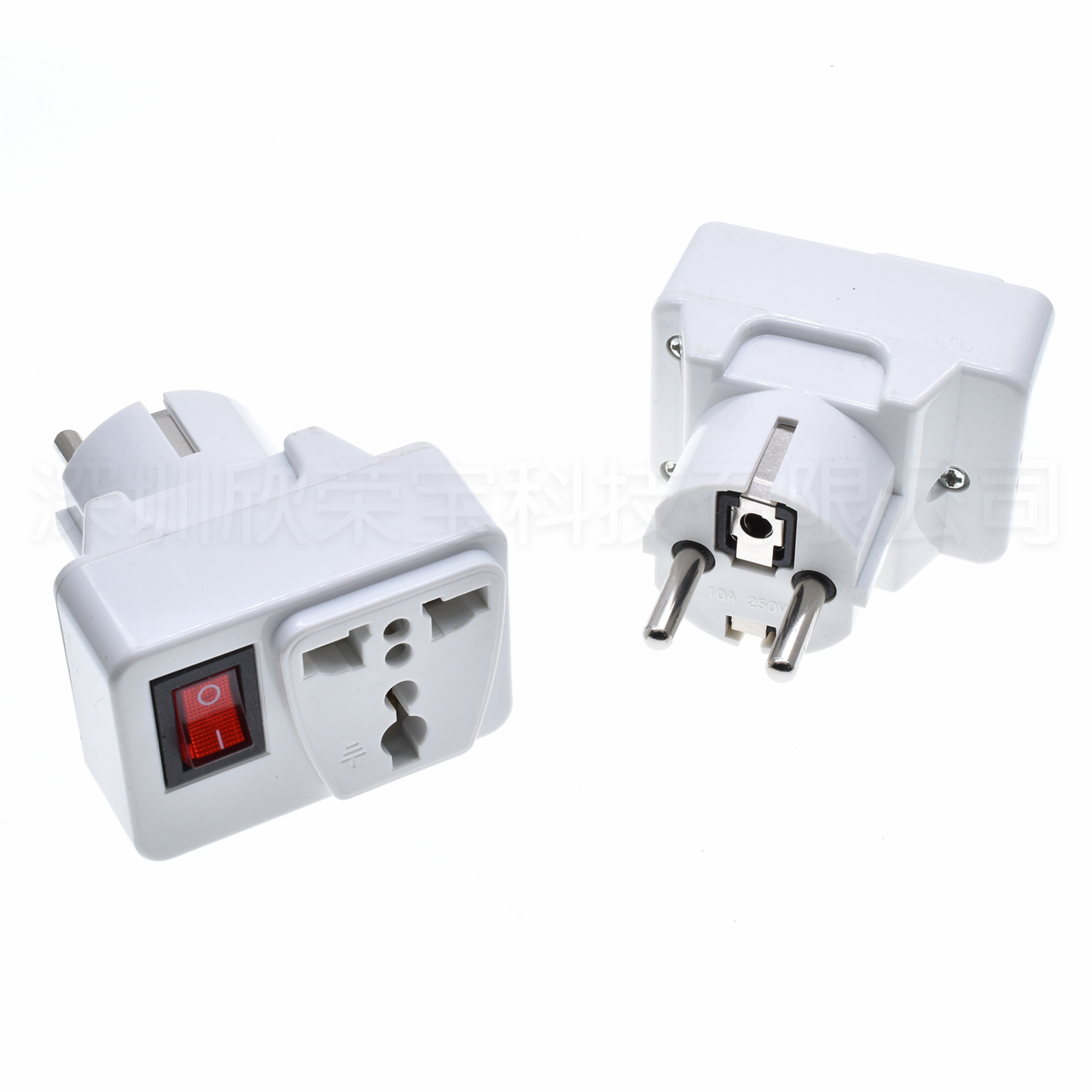 Universell eu-pluggadapter 1 til 2 utvidelsesplugg internasjonal australsk storbritannia us til euro kr reiseadapter elektrisk omformer strømuttak