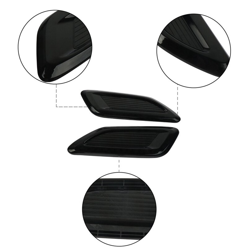 Pair Car Decorative Air Flow Intake Scoop Scoop Vent Bonnet Cover
