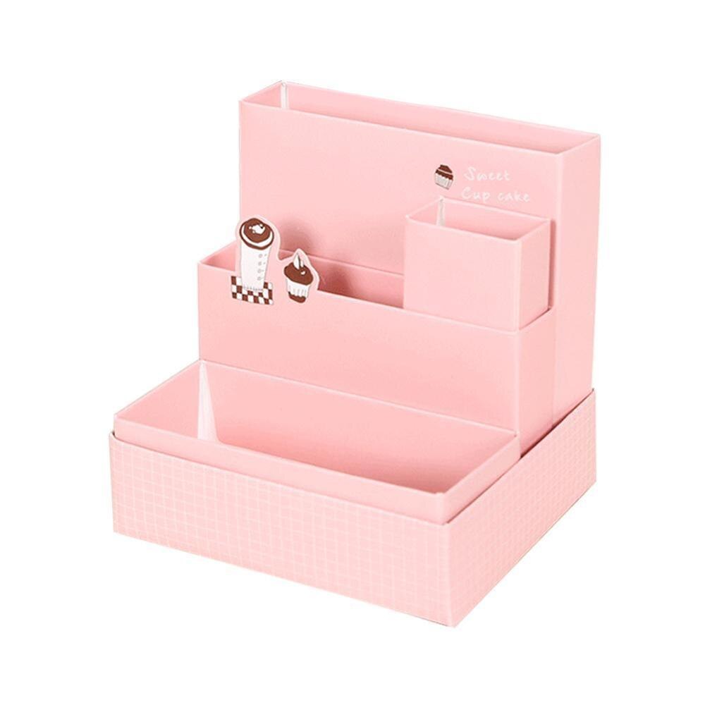 DIY Paper Board Storage Boxes Bins Office Organizer Tools Stationery Case School Makeup Desk Cosmetic Z9E5: D