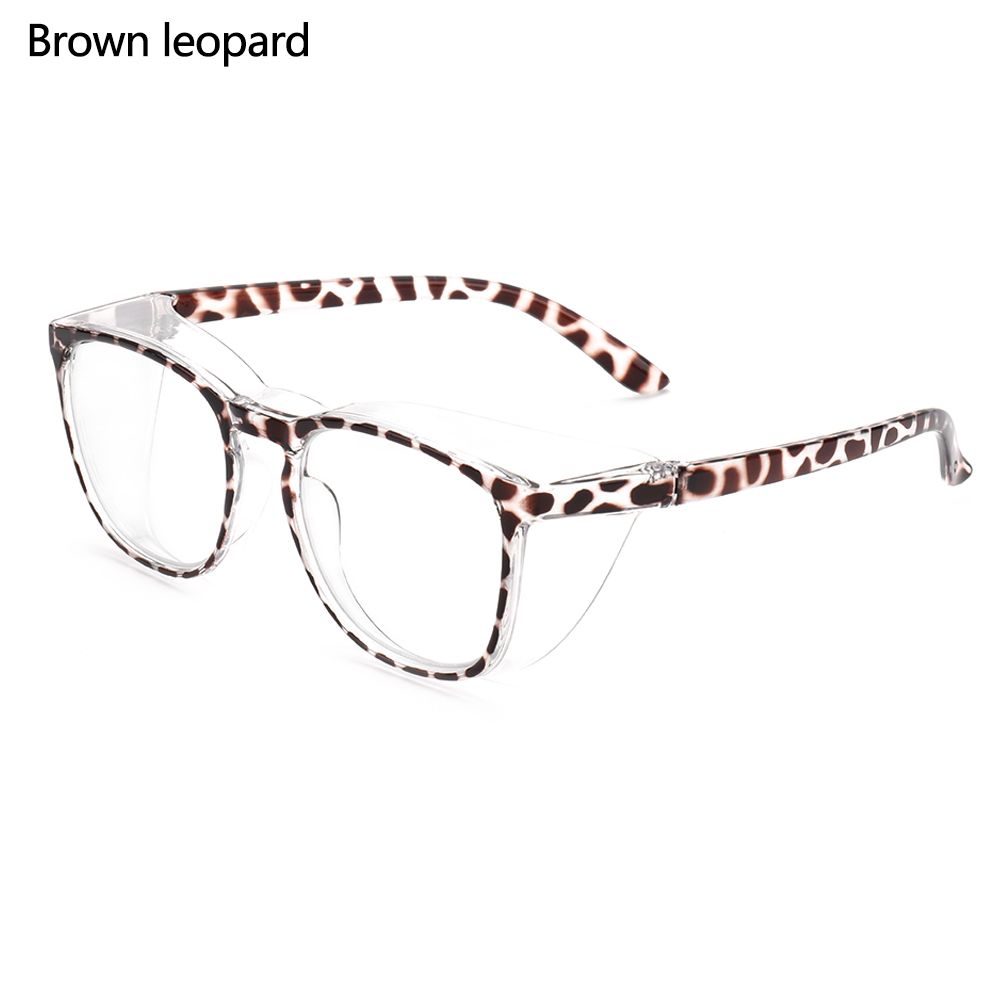 1Pc Anti-Fog Veiligheidsbril Blauw Licht Blokkeren Bril Anti Pollen Bril, oogbescherming Glas Voor Mannen Vrouwen UV400 Bescherming: A -Brown leopard