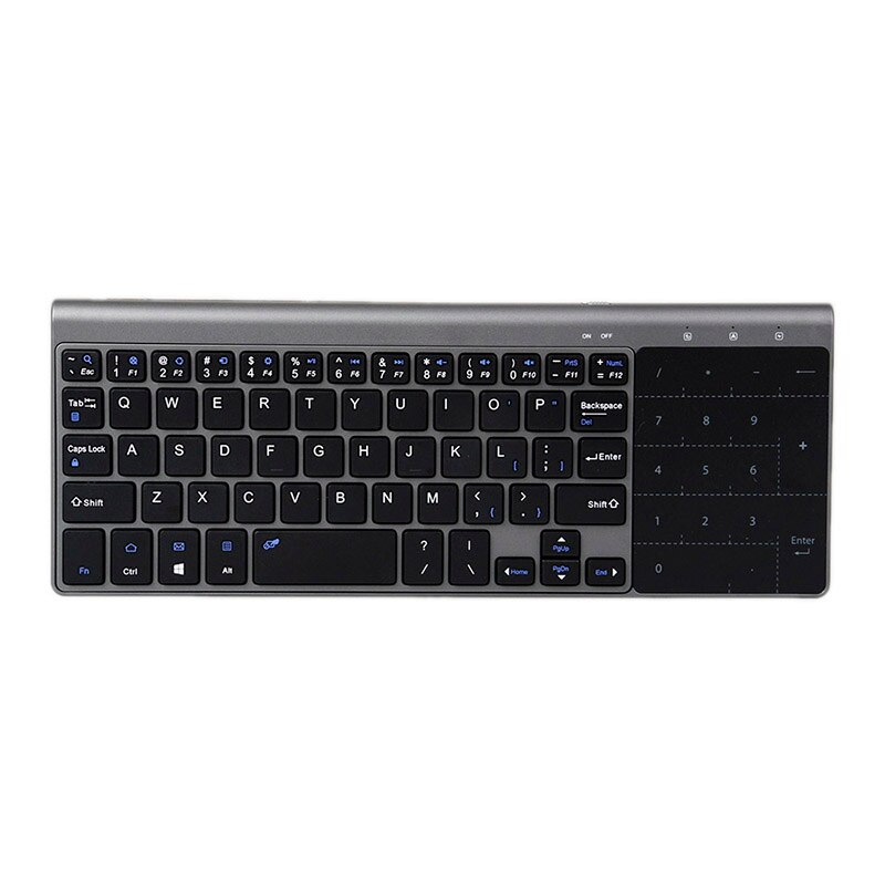 Thin 2.4GHz USB Wireless Mini Keyboard with Number Touchpad Numeric Keypad for Android windows Tablet,Desktop,Laptop,PC