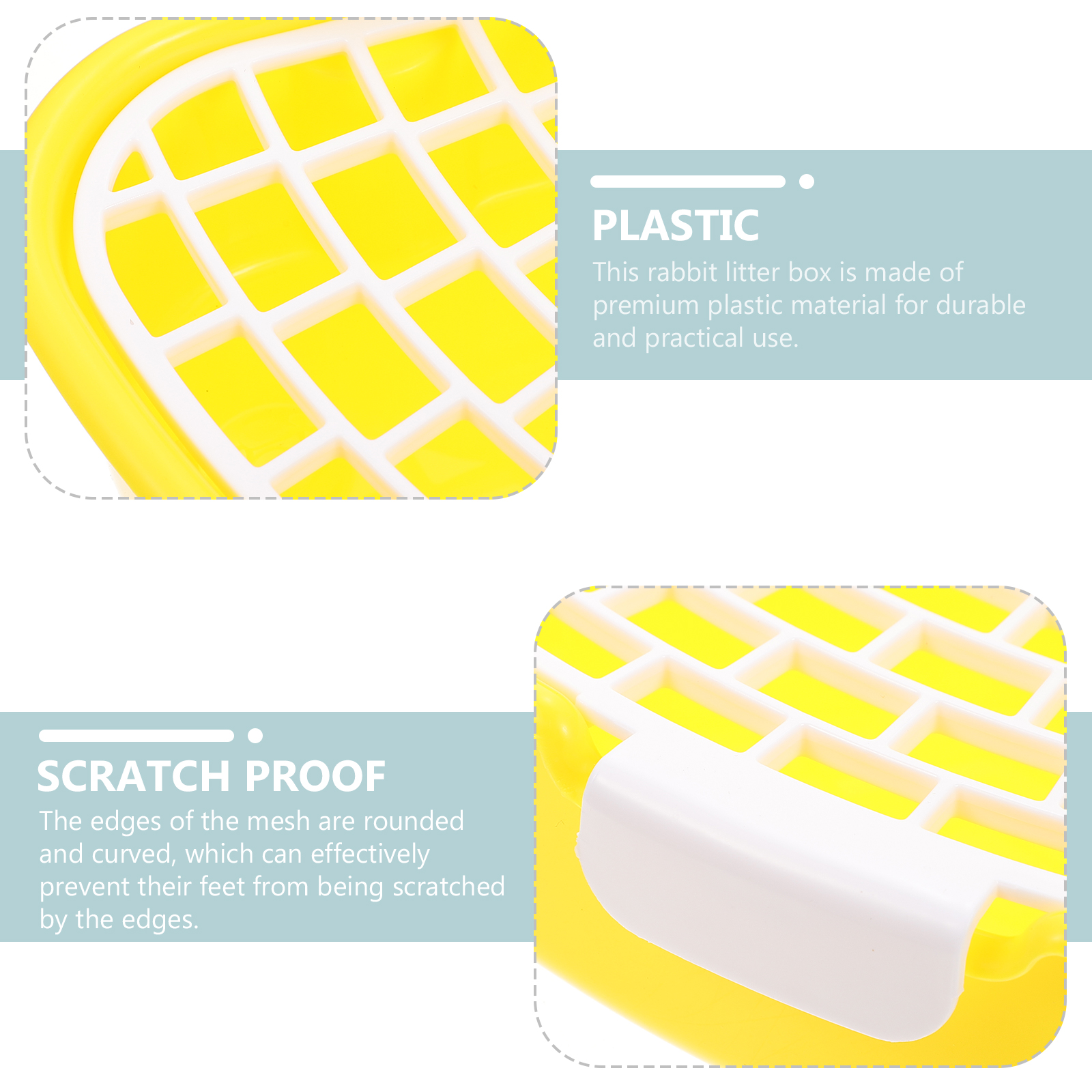 Rabbit Litter Box Plastic Small Animals Potty Corner Toilet Litter Container