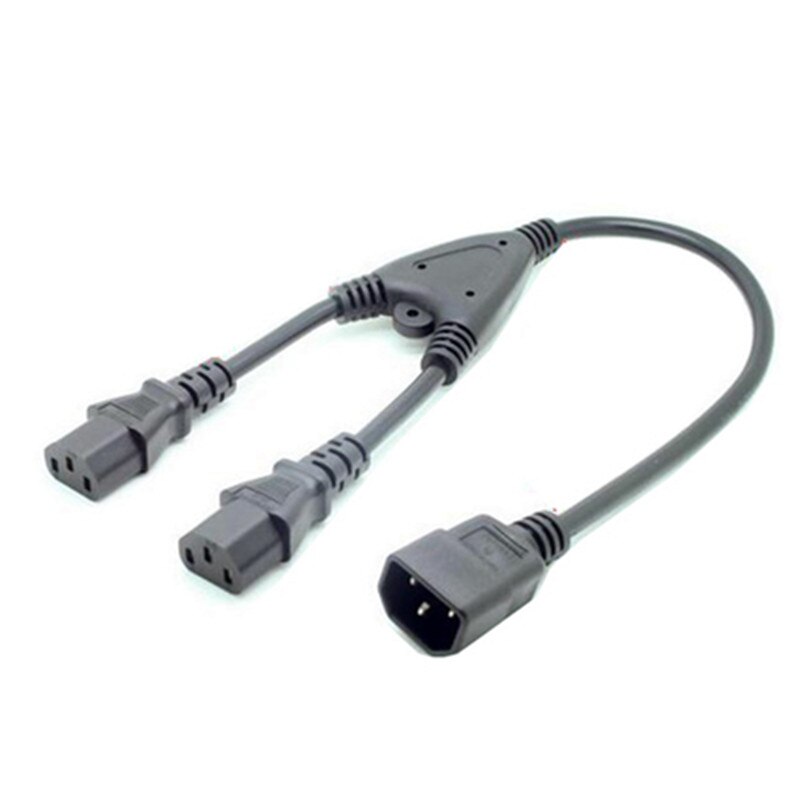 IEC320 C14 Auf C13 & EU Y-Splitter Netzkabel, 12,6 Zoll, 10A 250V – PVC-isoliert