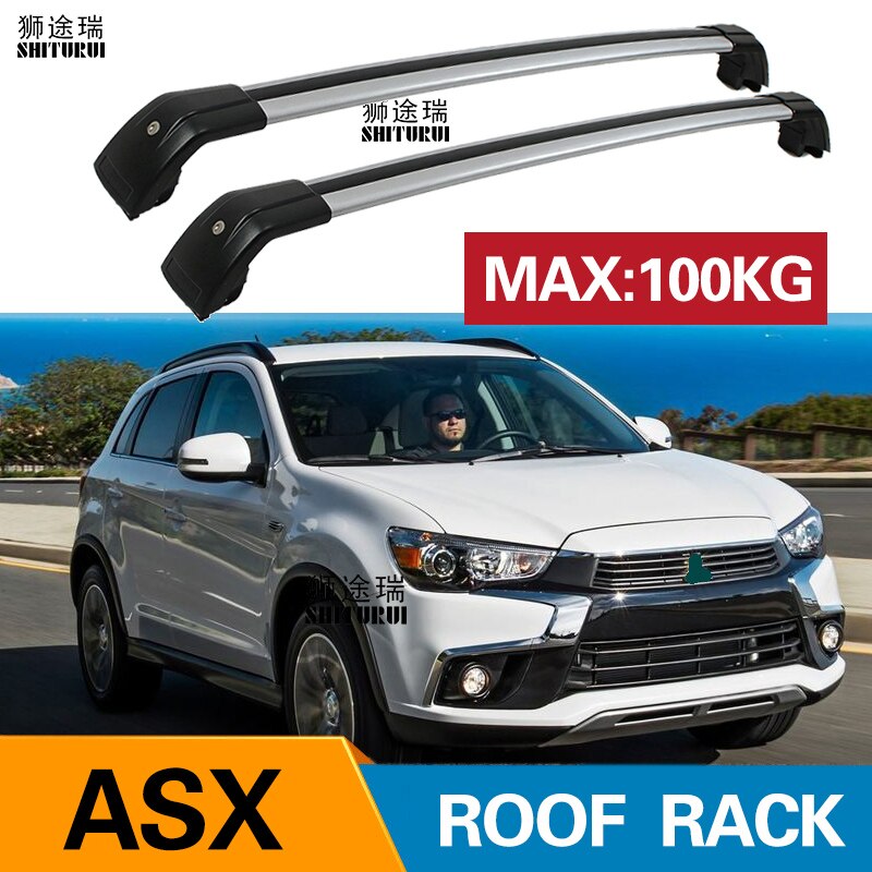 Roof Bars for MITSUBISHI - ASX RUR ] GA_W Aluminum Alloy Side Bars Cross Rails Roof Rack Luggage Carrier RACK