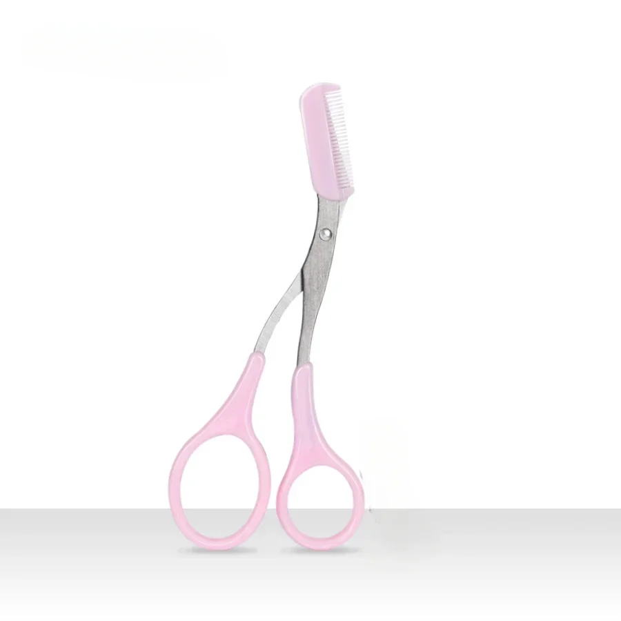 Forbici per sopracciglia nere sicure rifinitore per sopracciglia con pettine Rasoio per depilazione Sopracciglia Strumento per modellare il trucco Commercio tutto'ingrosso in acciaio inossidabile: Colore rosa
