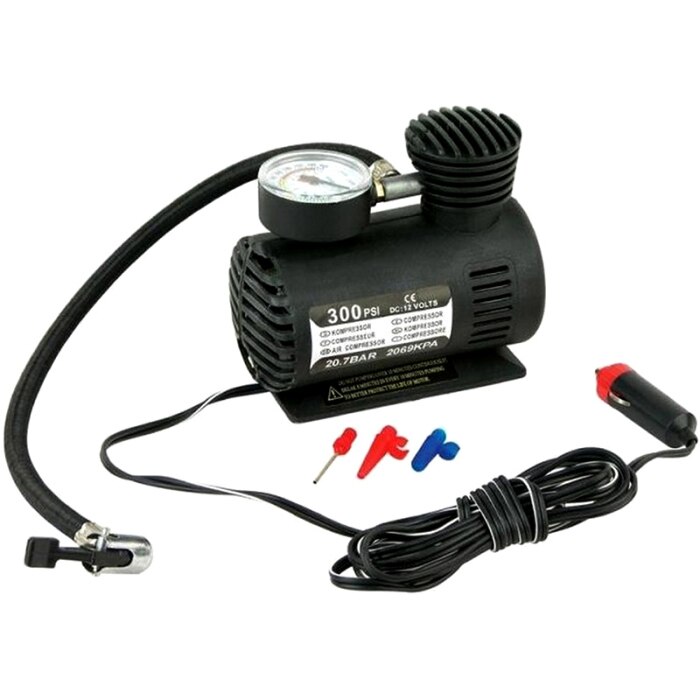 Car Auto 300PSI 12V Mini Air Compressor Car Electric Mini Air 300PSI Inflator Air Compressor Tire C300 12V Pump E0U2: Default Title