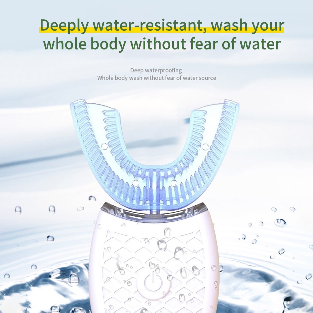 360 graden automatische sonische elektrische tandenborstel siliconen ultrasone elektronische tandenborstel usb oplaadbare 4 -standen tandenreiniger