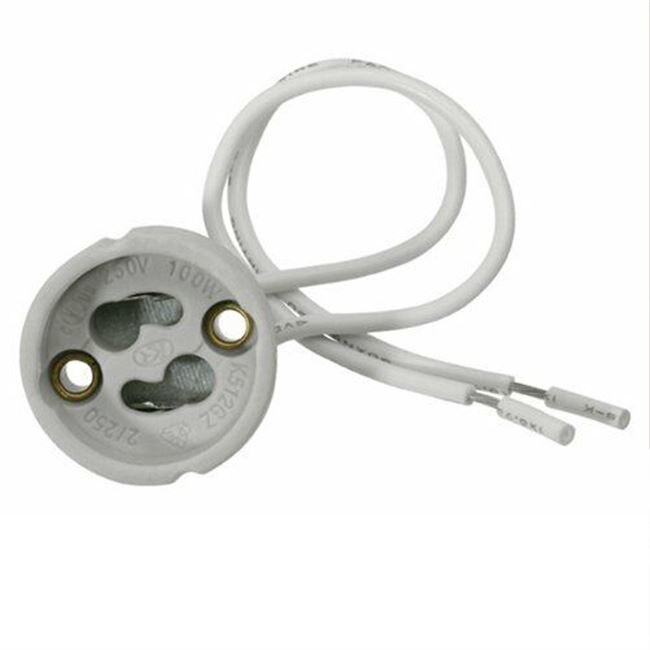 Keramische GU10 Lamphouder Sokkel Adapter Wire Connector Keramische Fitting Voor Led Lamp Licht 15 Cm Kabel Connector Gu 10 Base