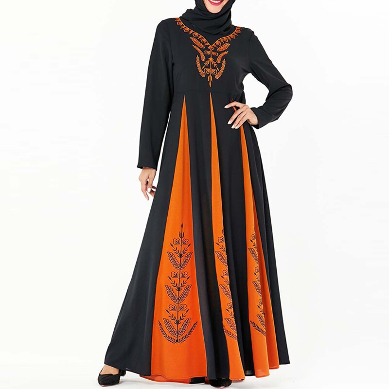 Eid mubarak abaya dubai turkiet hijab muslimsk klänning islamiska kläder abayas för kvinnor kaftan kaftan femme dräkt muslimsk mode islam: Svart klänning / M