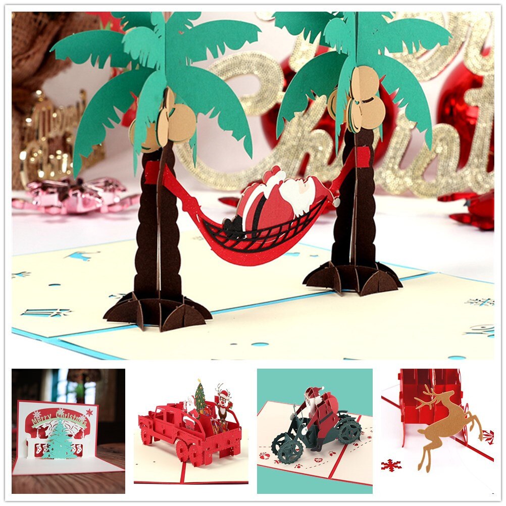 Bricolage détails sur 3d Pop Up carte noël voeux bébé heureux bureau à la main décoration accessoires # p30