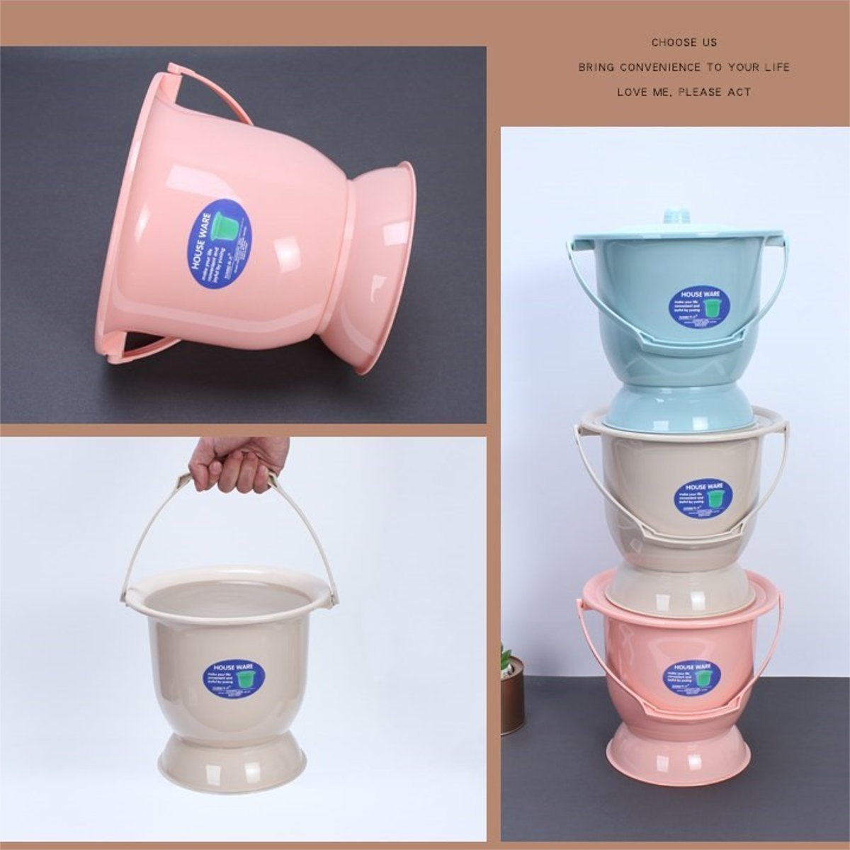 Handheld Potty Training Seat Spittoon Bucket Removable Toilet With Lid Camping Car Travel Portable Urinal Potty Adult Children