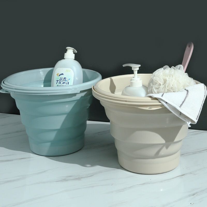 5L10L Bucket Folding Bucket Car Wash Outdoor Fishing Supplies for Fishing Round Bathroom Kitchen Camp Bucket