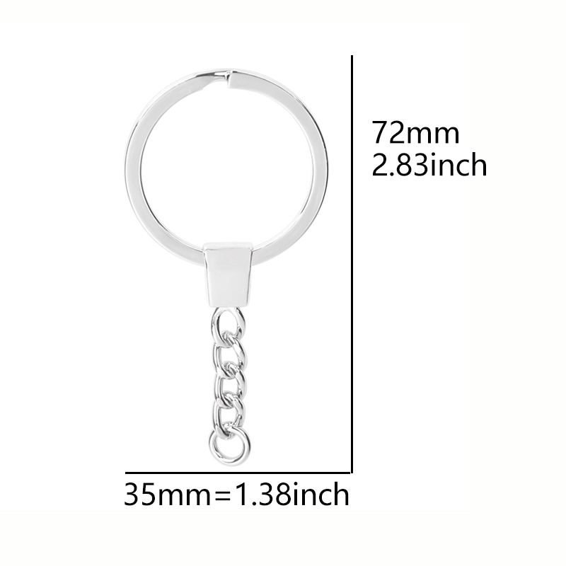 10Pcs 30mm Runde Glas Foto Living Memory Schwimm Medaillon Anhänger Keychain Medaillon Medaillon llavero Schlüsselring Schmuck: 24385 -Silver