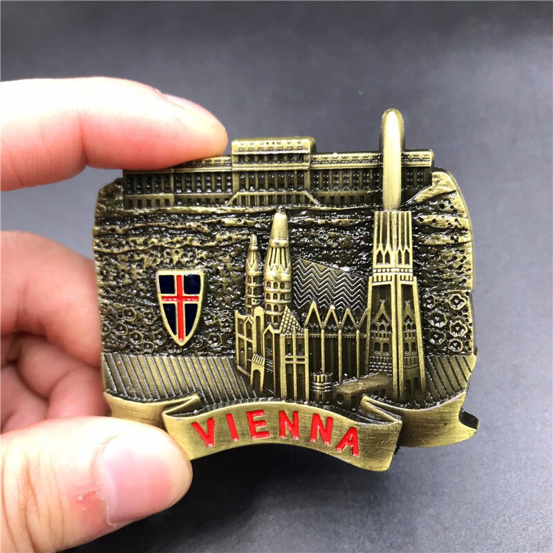 Østrig wien turist souvenir køleskab klistermærke køkken dekoration 3d magnetisk køleskab klistermærke køleskab magneter