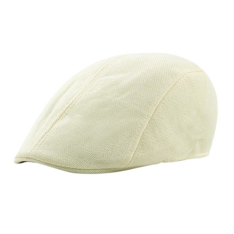 Baret sommerhat simpel light board kasket kvindelig england ensfarvet åndbar mesh fremad cap: Gul