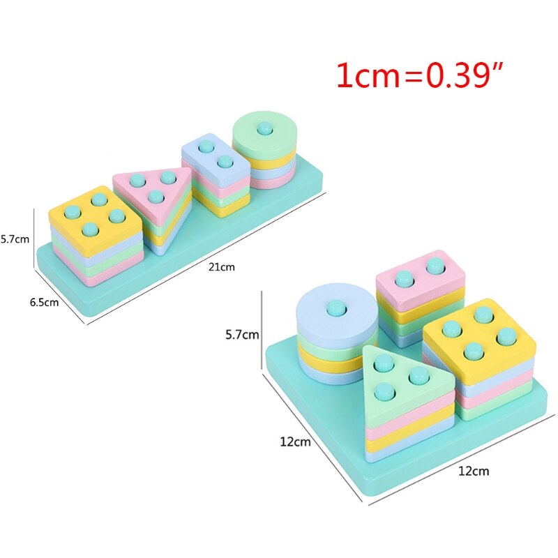 Kreative Einstecken Block Wasser Gemalt Regenbogen Puzzle FrüHenne Lernen Baby