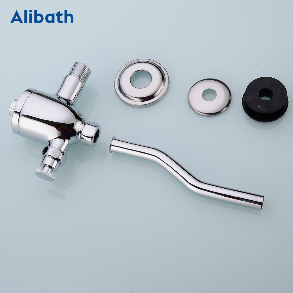 Toilet Full Copper Body Delay Flushing Valve Hand Pressed Self Closing Flushing Valve Urinal Flushing Device.