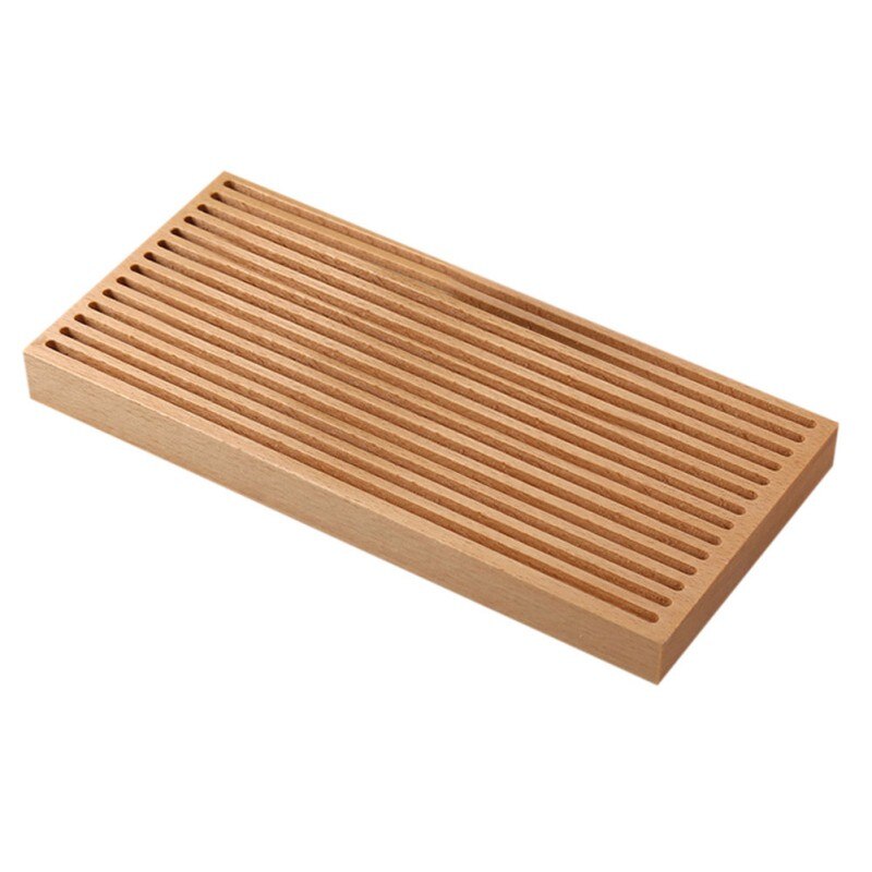 Tea Tray Solid Wood Modern Simple Japanese SStyle Water Storage Tea Table Flat Carved Log Tea Set Wooden Tray: B