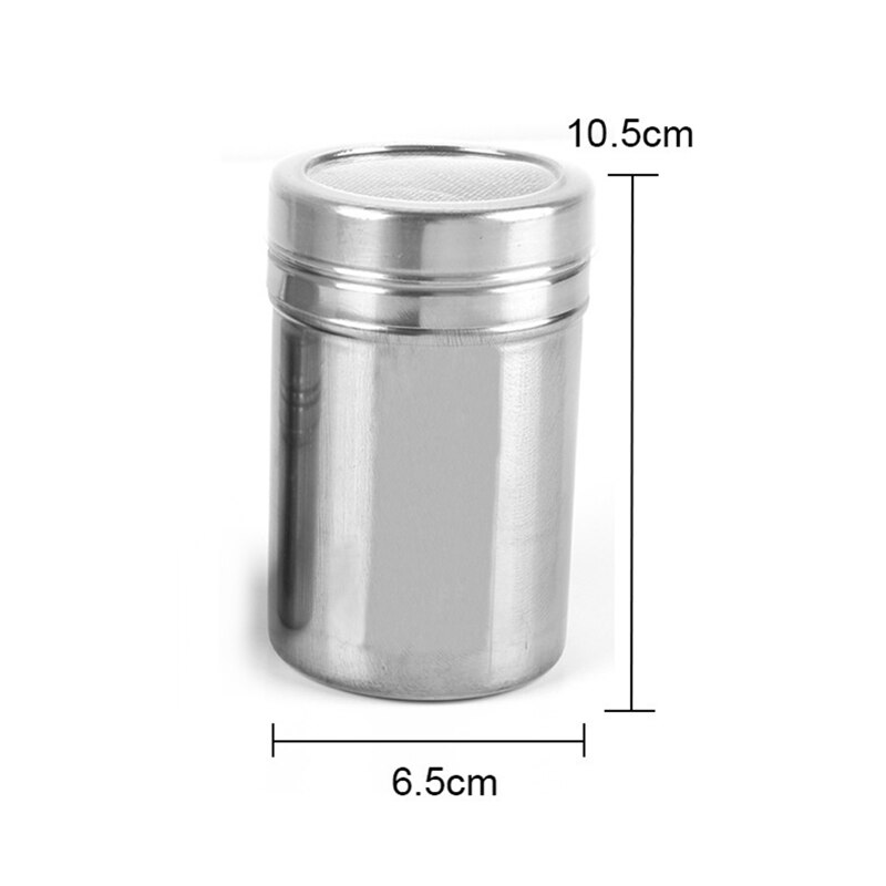 1 Pc Multifunction Chocolate Cocoa Coffee Powder Blender Stainless Steel Saltcellar Pepper Dusting Pot Kitchen Tools: large