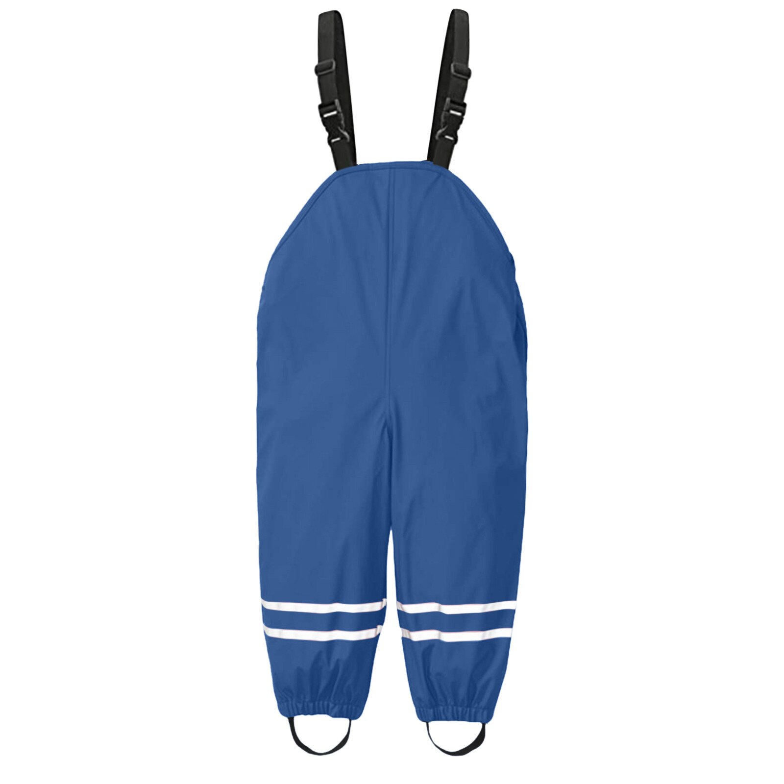 Kids Pvc Outdoor Waterdicht Ademend Taille Steltlopers Rompertjes Broek Schoenen Kinderen Camping Vissen Vork Siamese Regen Broek Laarzen: Blauw / 5-6 Years