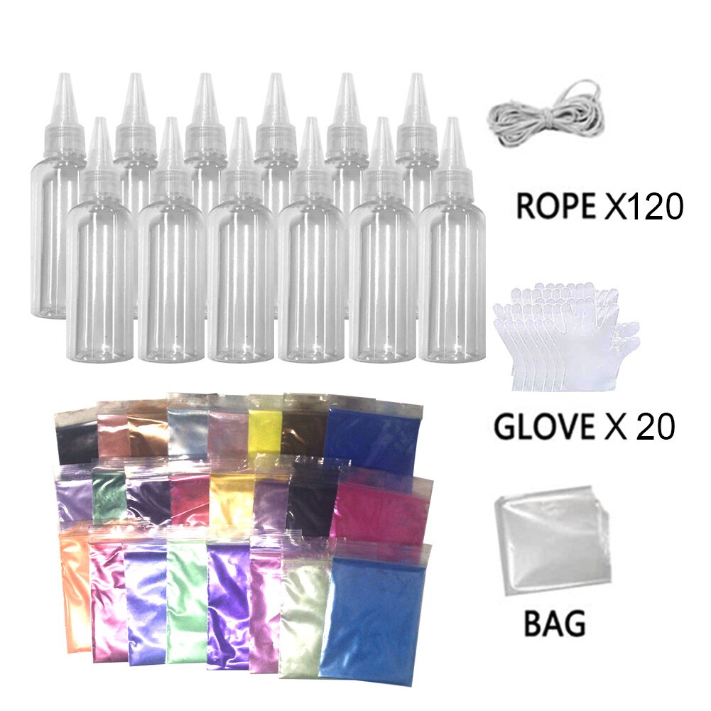 Tablecloth Handmade Pigment Fabric Textile Art Supplies Non Toxic Craft Bottle Rubber Bands Tie Dye Kit For Clothing: 6