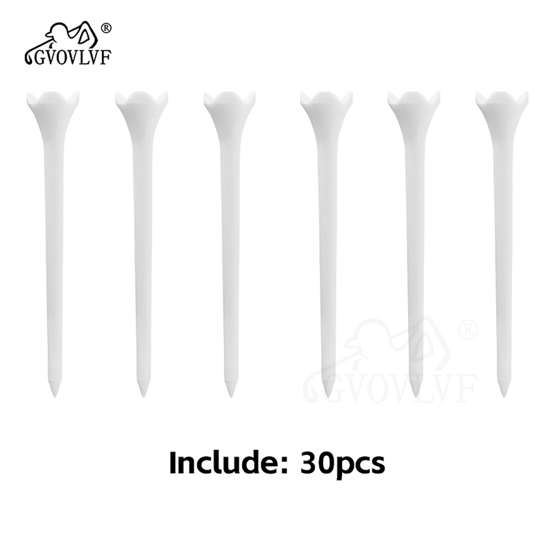 30 stk. 38mm længde tee-system i plastik golftees 83mm der maksimerer ydeevnen fra tee golftilbehør til golfspillere
