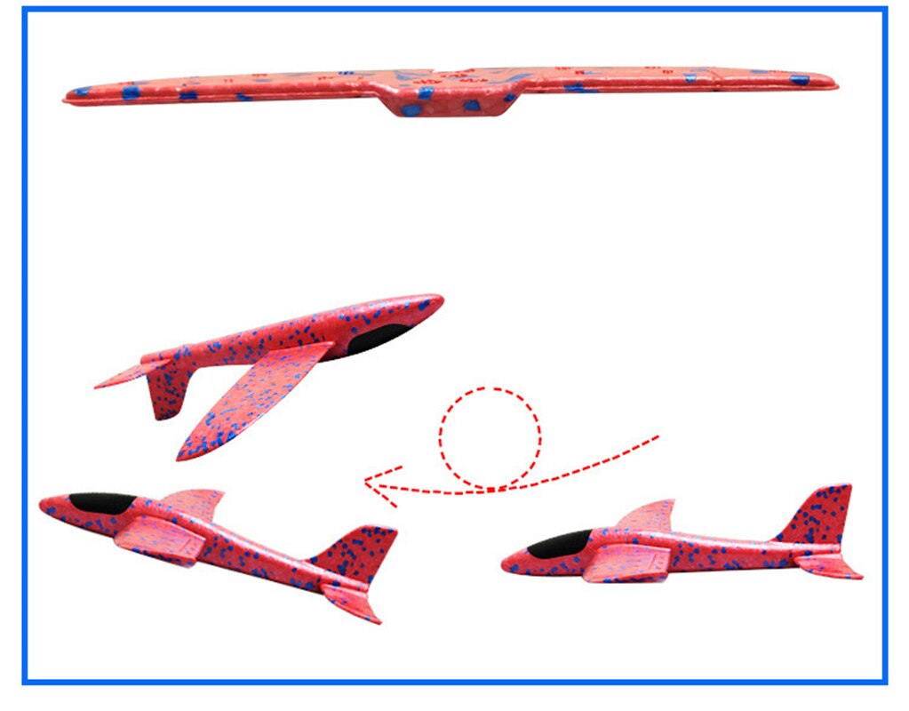 48 cm epp skum hånd kaste fly udendørs lancering svævefly fly børn fly legetøj kaste fly interessante legetøj
