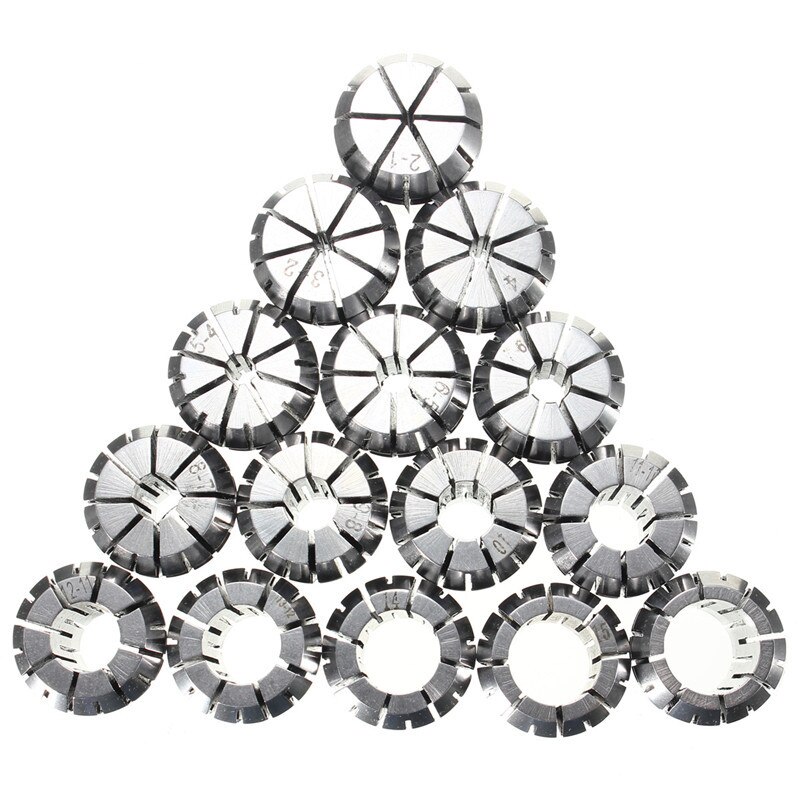 15Pcs ER25 Collet Tool Precision Spring Collet Set 2-16Mm Cnc Collet Chuck Voor Frezen Draaibank Gereedschap