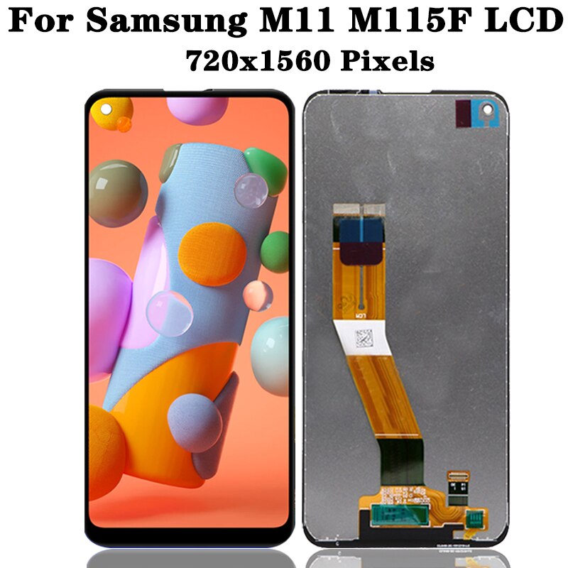 Original Für Samsung Galaxis M11 LCD M115 SM-M115 M115F M115G/DS LCD Anzeige Touchscreen Digitizer Glas Montage mit rahmen