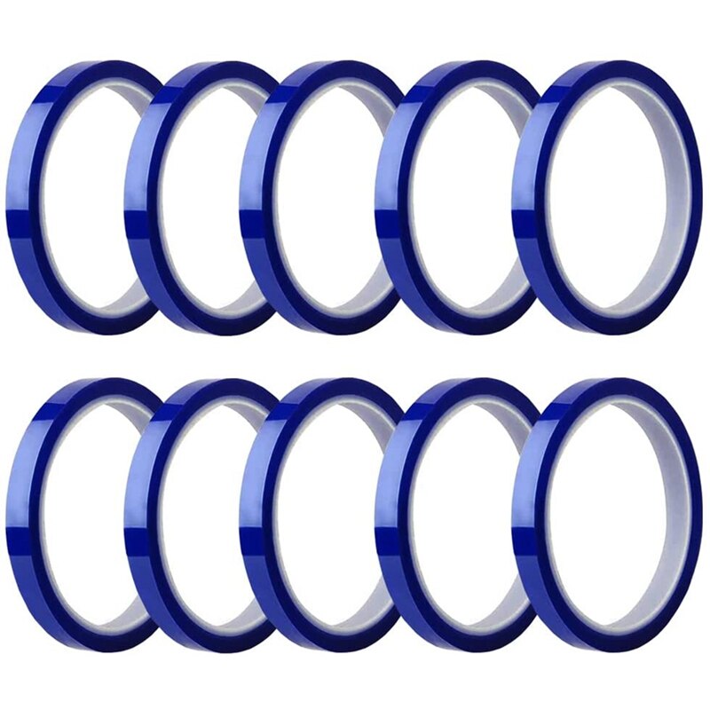 10 rotoli di nastri termici sublimazione in bianco nastro termico nessun nastro residuo fino a 260 gradi Celsius per pressa a sublimazione di calore: Default Title