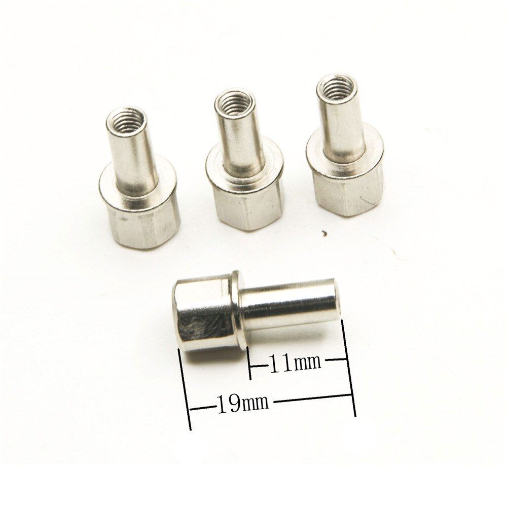 Yeahrun 4 Stks/set Metalen Moeren Voor 1/10 Rc Auto 12Mm Wiel Hub Hex Drive Adapter Extension 15Mm/20Mm/25Mm: 15mm