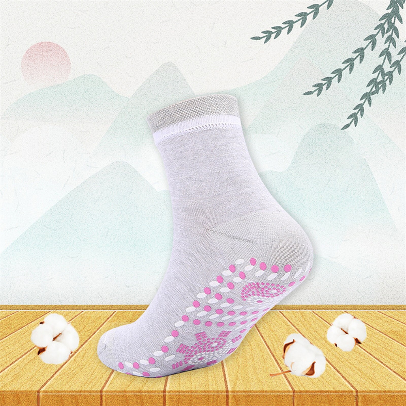 Aus Tür Thermo Socken Tanne Turmalin Magnetische Socken-Selbst Heizung magnetisch Socken unisex Chaussette Hiver Homme: B