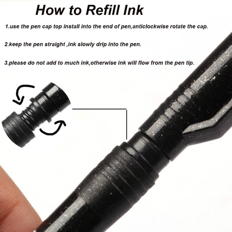 Pluma de caligrafía para escribir a mano, rotuladores de tinta negra, rotuladores de arte