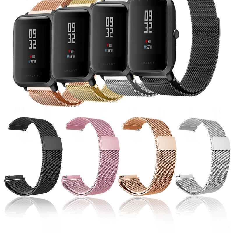 Strap For Amazfit Bip Strap Xiaomi Metal Bracelet With Case Huami Amazfit bip 20mm Band Protector For Smart watch Accessories