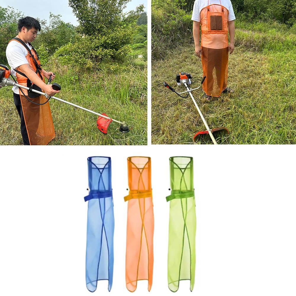 Con bolsillos Delantal de cortacésped de malla, delantal de jardinería de cobertura completa de seguridad, traje de trabajo de jardín ligero y transpirable
