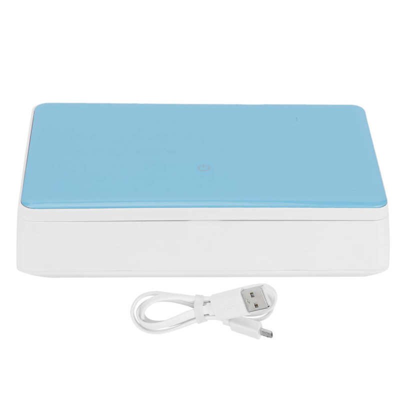 Intelligent Cellphone Cleaning Box Aromatherapy Ultraviolet Cleaner Machine USB Powered DC5V Household Cleaning Supplies: Blue