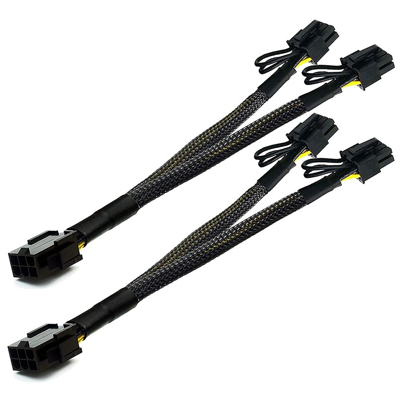 12X PCI-E 6 Pin To Dual Pcie 8 Pin (6+2) Image Card PCI Express Power Adapter GPU VGA Y-Splitter Extension Cable