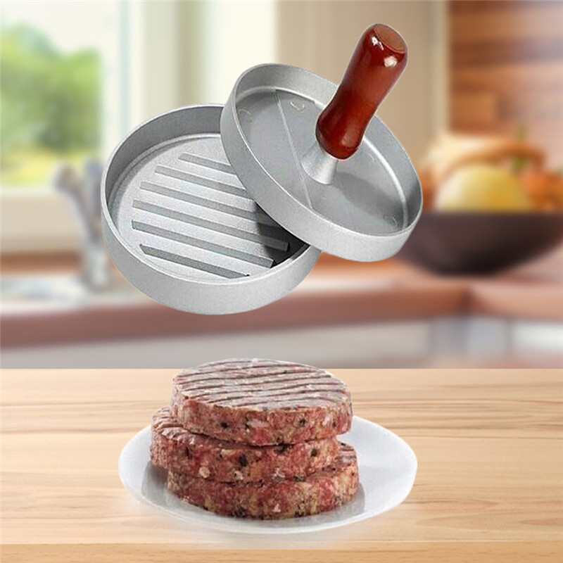 Hamburgare tryck kök diy form aluminiumlegering hamburg pressmaskin köttmaskin senaste