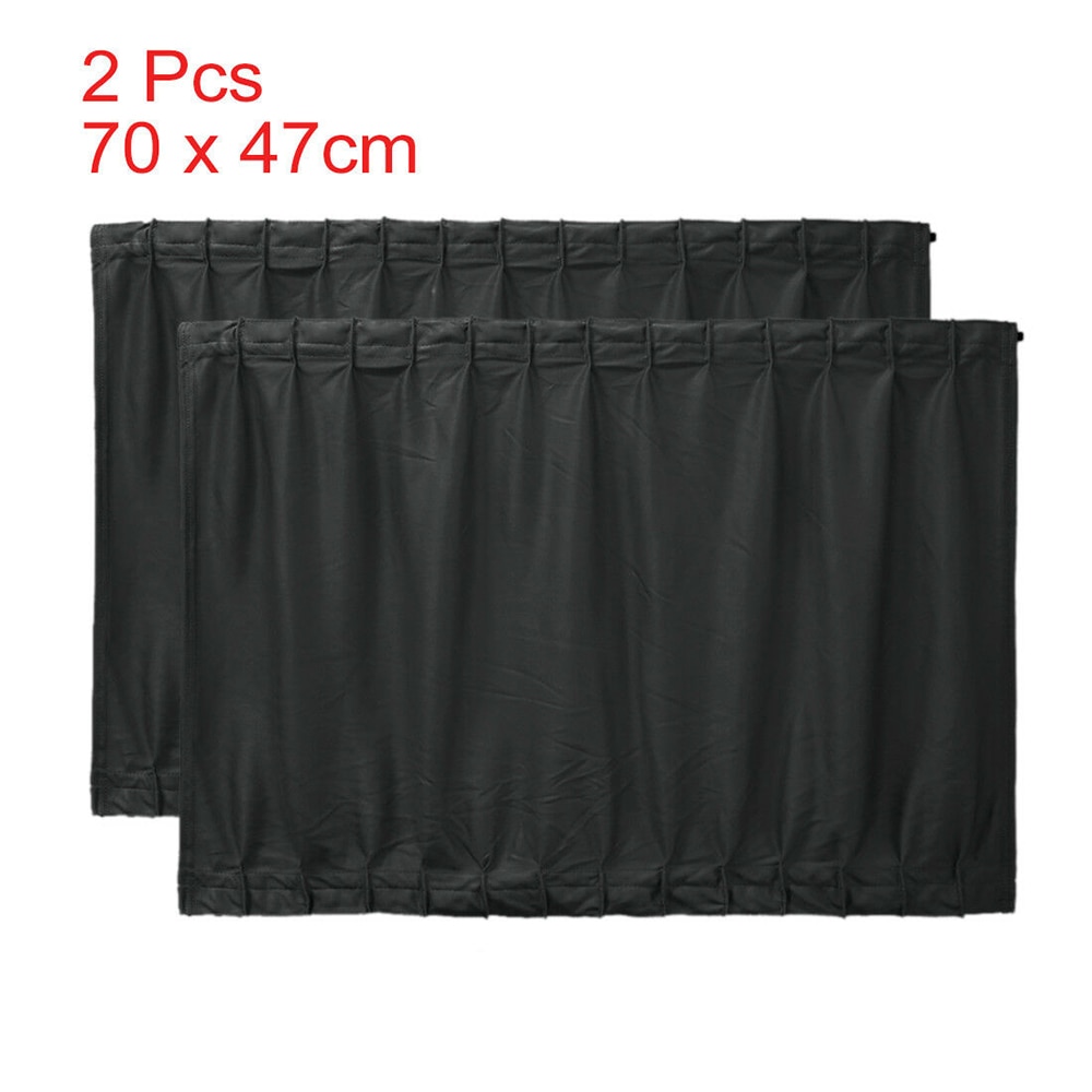 2Pcs Car Side Window Sunshade Curtains Auto Windows Sun Visor Blinds Cover Adjustable 70x47CM