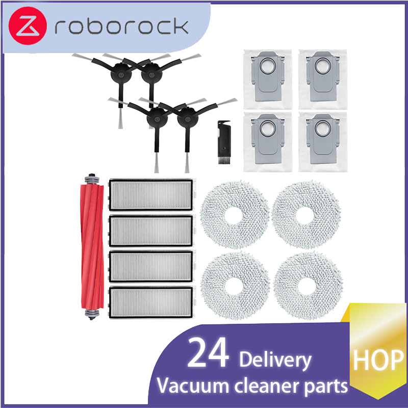 HOP Vervanging Voor Roborock Qrevo Pro Qrevo MaxV Qrevo S P10 Pro Robot Stofzuiger Accessoires Roller Stofzak Onderdelen: Donkergrijs