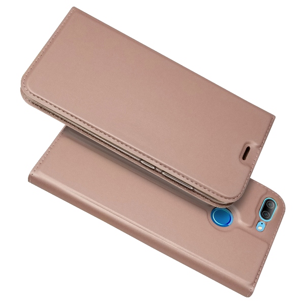 Honor 9 lite case voor huawei honor 9 ultra-dunne magnetische pu leather wallet flip stand case cover Voor huawei honor 9 lite: for honor 9 lite / Rose goid