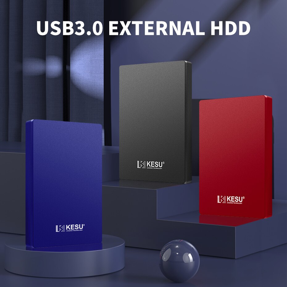 Kesu hdd 2.5 -tommers bærbar ekstern harddisk 250gb 320gb 500gb 1tb usb 3.0 lagringskompatibel til pc mac stasjonær macbook