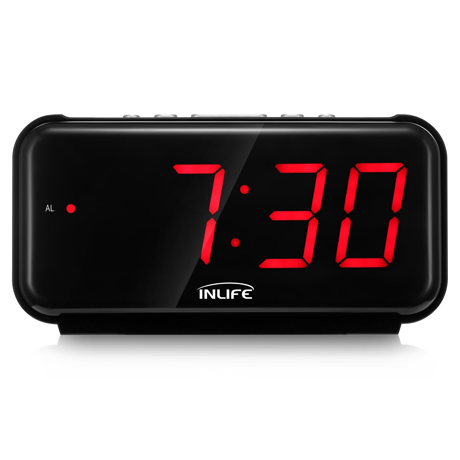 6.5-inch Large Screen Big Snooze Button Red LED Digital Bedside Alarm Clock