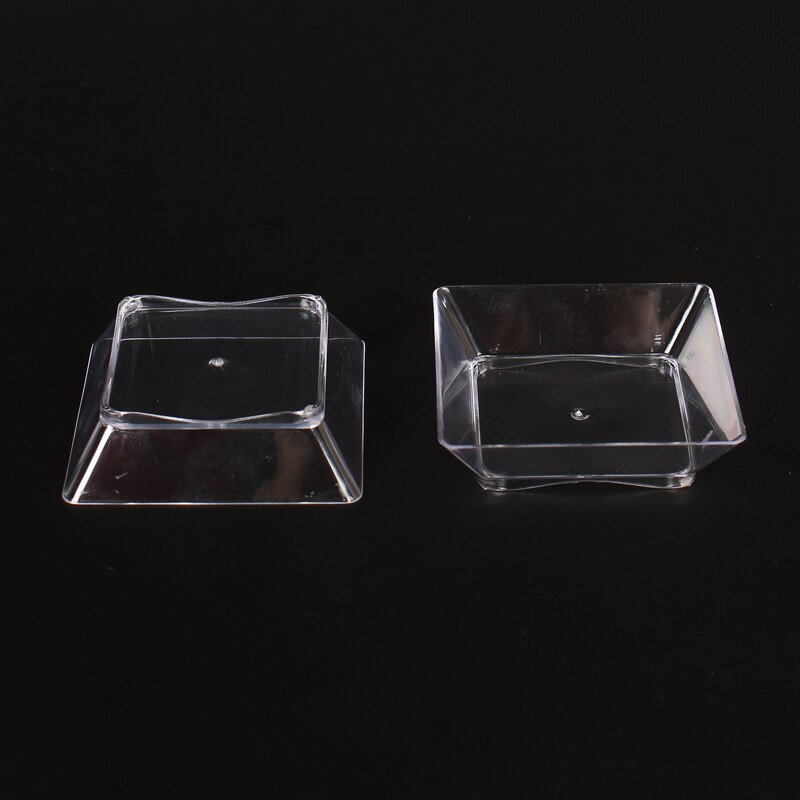 mini plast dessertretter smaksprøver shotglass klar kaketallerken til buffet fest bryllup valentinsdag ordning