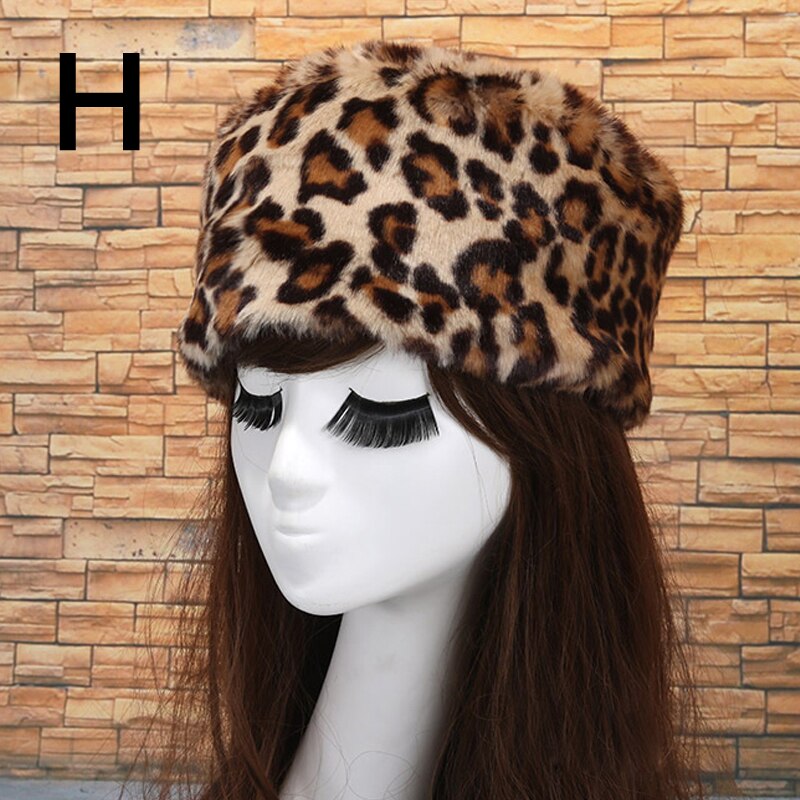 Vrouwen Hoeden Lady Russische Dikke Pluizige Imitatie Vossenbont Hoed Hoofdband Winter Earwarmer Ski Hoed Vrouwelijke Hoeden Voor Herfst Winter: H